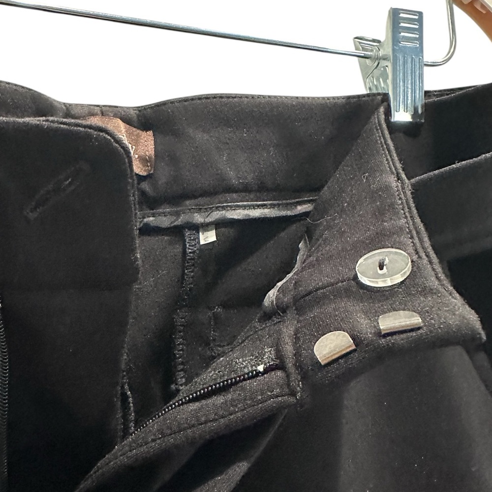 Crosby Black Metropolitan Belted Culotte Pants with Unique Silver Buckle Size 10 - Picture 3 of 9